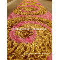 Pink & Gold Silk Rose Petal Swirl Aisle Runner